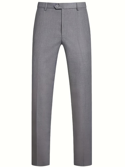 2pcs Men's Suit Fashion Outfit - Jacket, Trousers - Elegant for Business and Casual Wear, Suitable for Banquets and Parties.