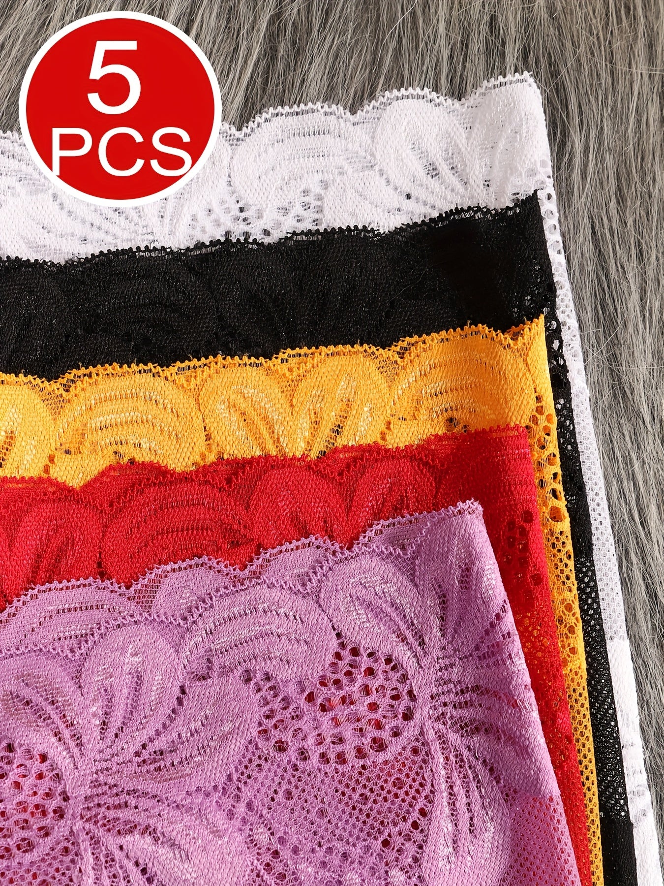 Women's 5-pack Of Assorted Colors Lace Underwear - product view 14