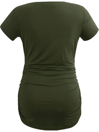Set of 4 Short Sleeve Maternity Tops for Expecting Mothers