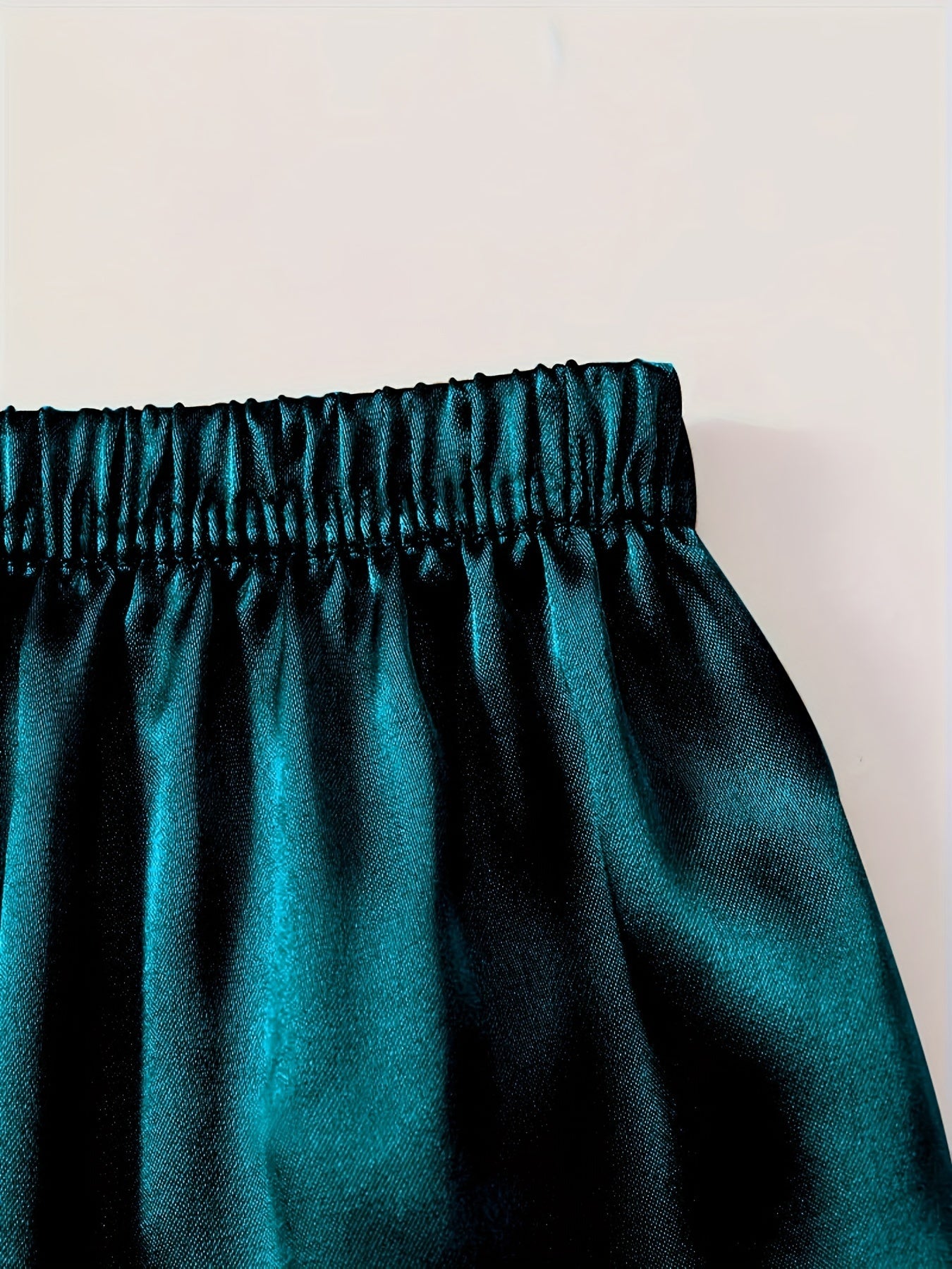 Women's Champagne Satin Short-Sleeve Pants - product view 40