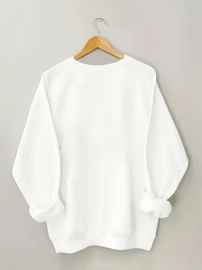Customized Ladies' And Ladies' Pattern Hoodie - Round Neck Pullover, Casual Long Sleeved Round Neck Hoodie, Machine Washable Daily Comfortable Style, Soft Clothing, Autumn And Winter Sportswear, Seasonal Clothing