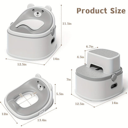 3-in-1 Potty Training Toilet - Seat and Step Stool