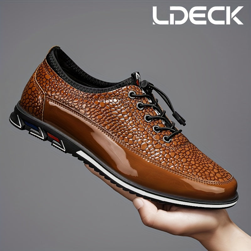 Large Men's New High Top Business Formal High Top Casual Office Professional Suit Set with Lace Up Trendy Men's Shoes