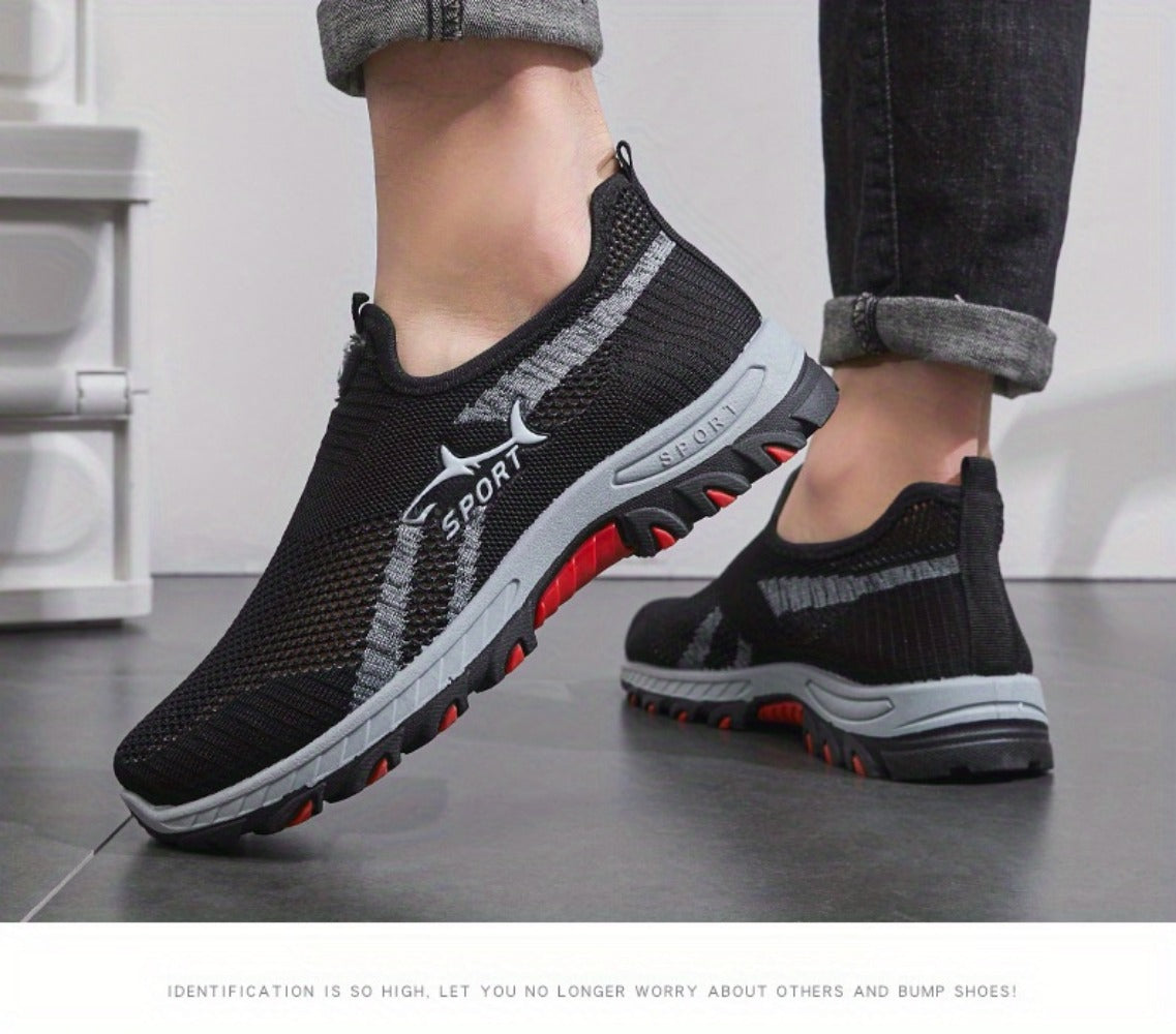 Men's Athletic Shoes - Breathable Comfort & Slip-On Ease