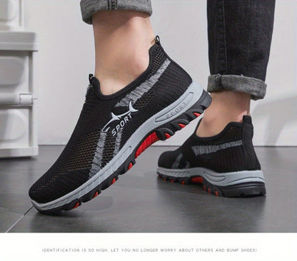 Men's Athletic Shoes - Breathable Comfort & Slip-On Ease