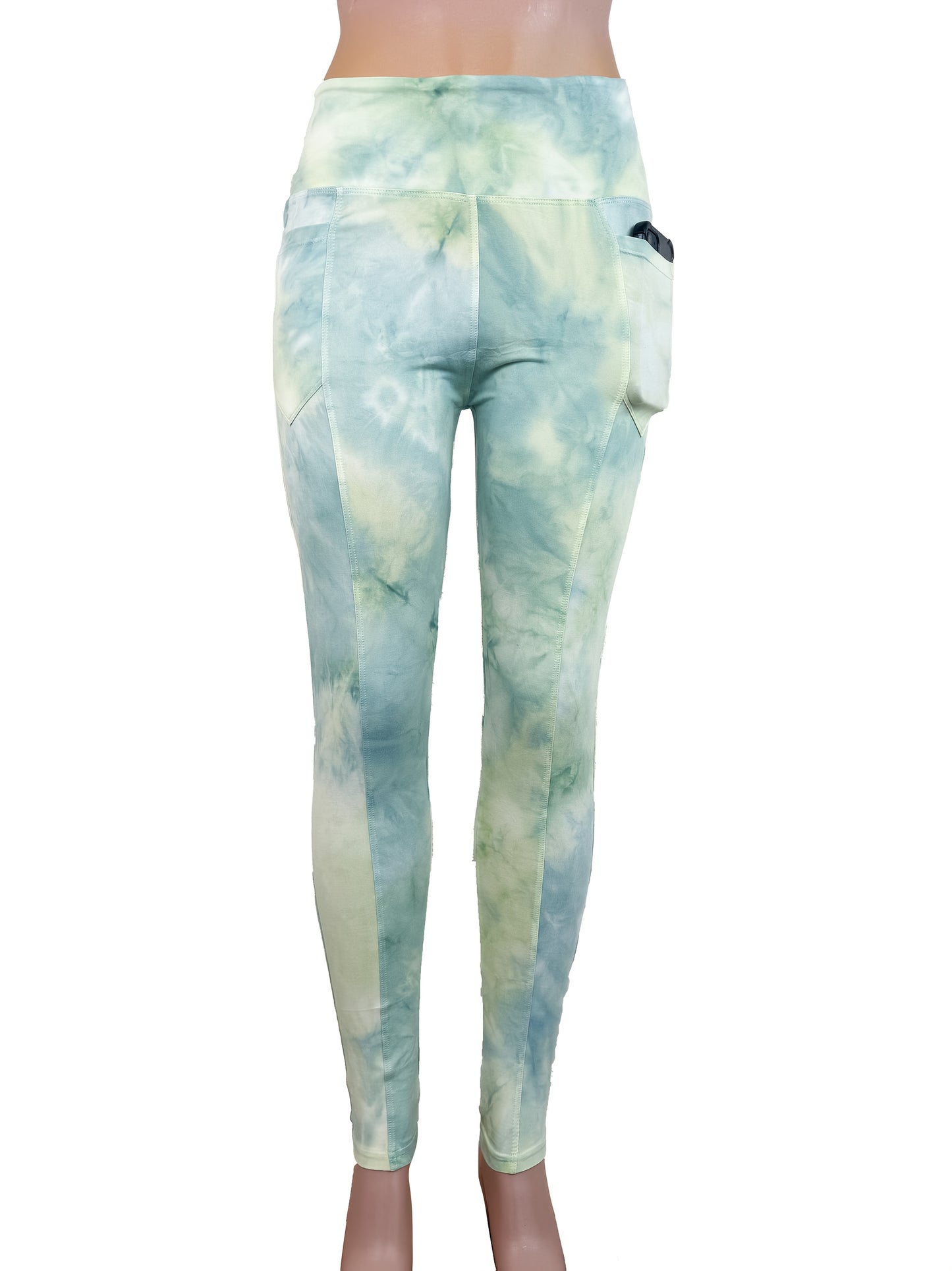 POCKETS Women's Leggings/High Waist Soft Stretch Skinny Solid Color & Printed & Tye Die Leggings for Women, Supper Soft Women's Clothing,,