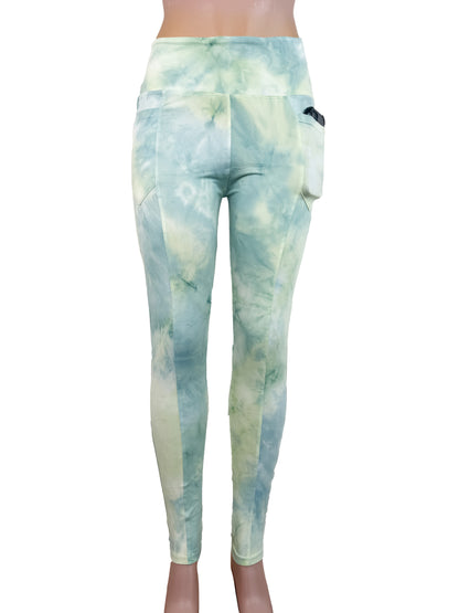 POCKETS Women's Leggings/High Waist Soft Stretch Skinny Solid Color & Printed & Tye Die Leggings for Women, Supper Soft Women's Clothing,,