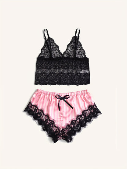 Women's Sleepwear, Home Clothes, Bathrobe 5pcs Set, Multi-color, No Pattern, Sexy, Solid Color, Contrasting Lace, No Lining, Belt, Adult Style, Comfortable and Breathable Fabric, Essential for Lovers to Save Money