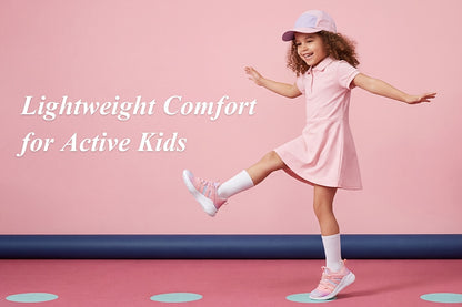 Boys Girls Gradient Color Sports Shoes Low Top Shock Absorbent EVA Sole Breathable Mesh Casual Sneakers Tennis Shoes Easy On/Off for School Competition Daily Wear