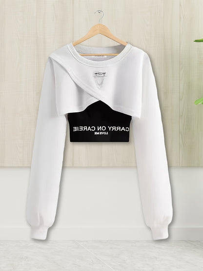 Viral Y2K 3pcs Ensemble | Cropped Hoodie, Cargo Pants, And Tank Top for Women - 2024 American Street Fashion