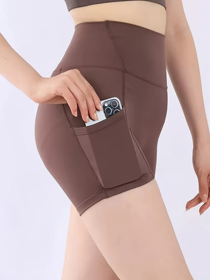5pcs 5-Inch High-Waisted Rider Shorts, Women's Summer Shorts with Pockets, Ultra-Soft Belly Control No-See-Through Workout Running Yoga Shorts, 6-Inch Pant Length Shorts Mother's Day Gift