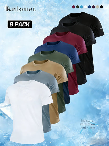 Men's Performance T-Shirt - Round Neck Short Sleeve Streetwear Style 498661