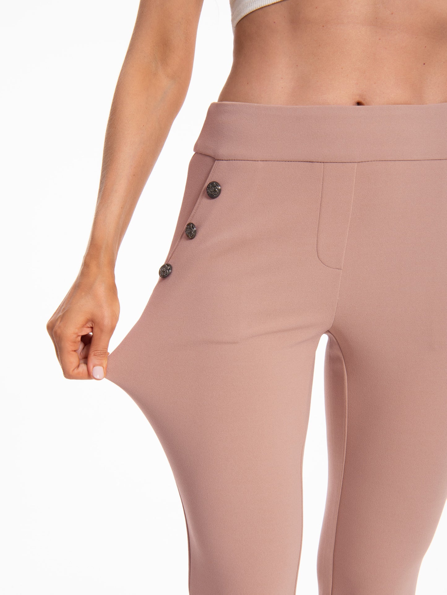 Casual Flare Pants With Sailor Button