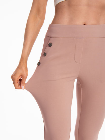 Casual Flare Pants With Sailor Button