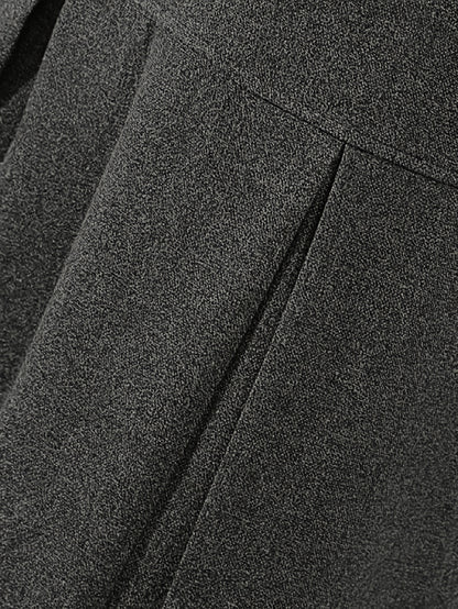 Women's Black Wool High-Waist Pleated Skirt - product view 22