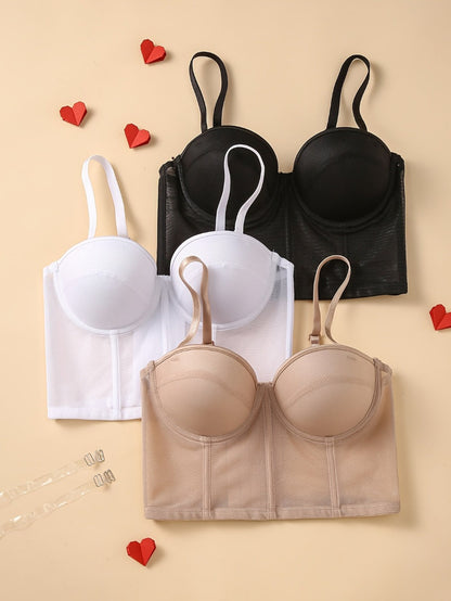 Women's Underwire Bra - 3-Pack Lace, Underwire - Mixed colors