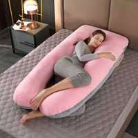 U Shape Velvet Pink Gray