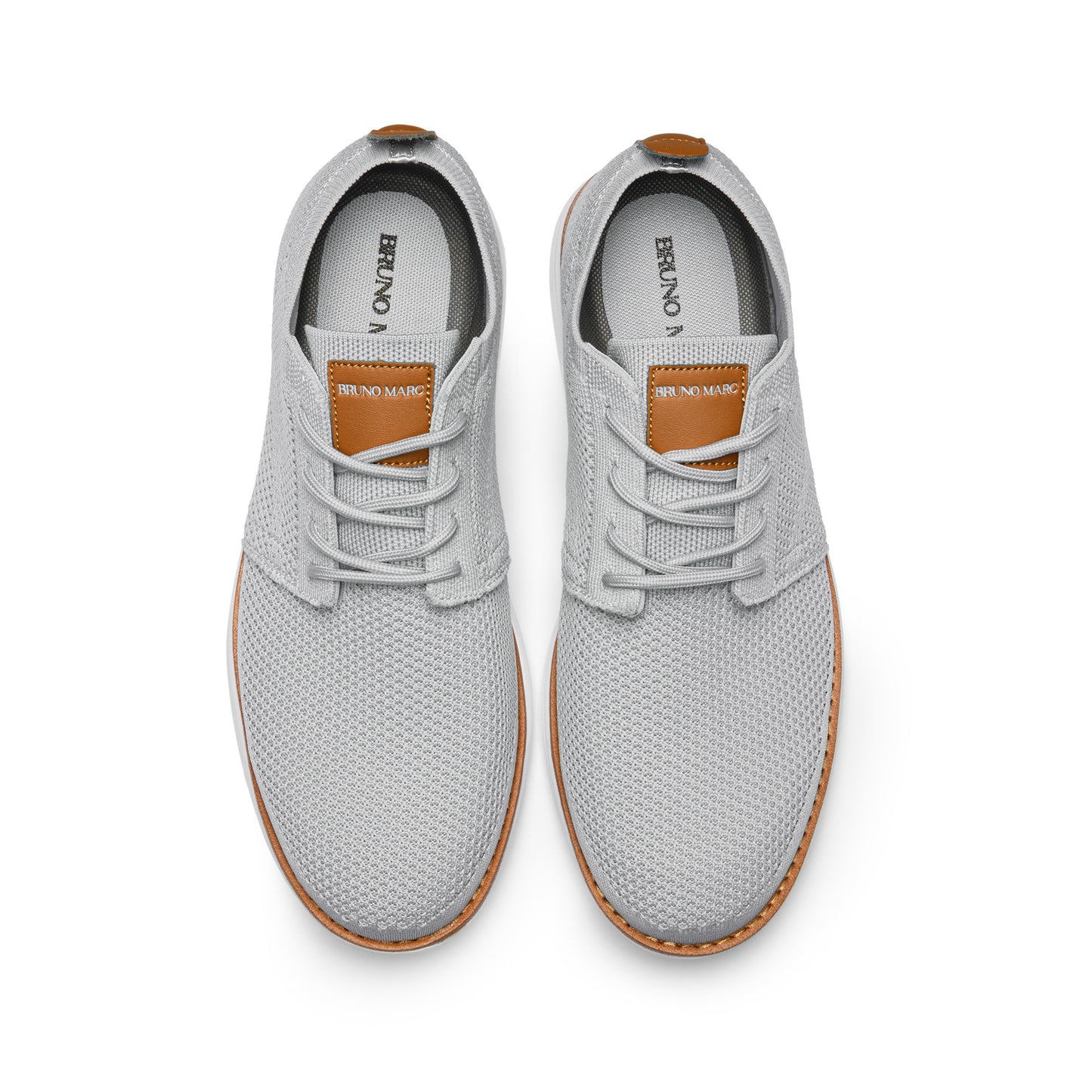 Bruno Marc Men's KnitFlex Breeze Mesh Sneakers Oxfords Lace-Up Lightweight Casual Walking Shoes