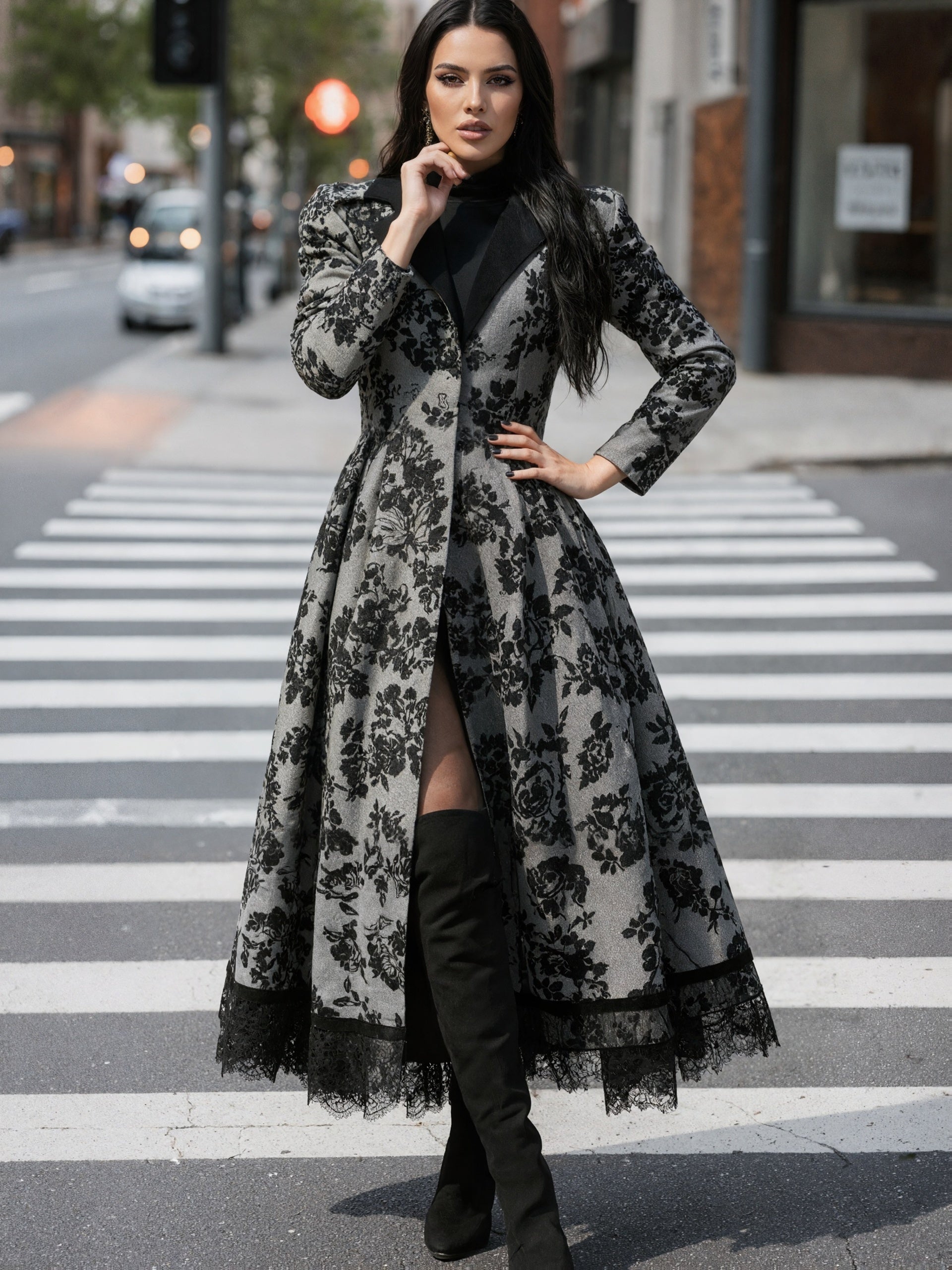 Women's Black Lace Jacket - product view 8