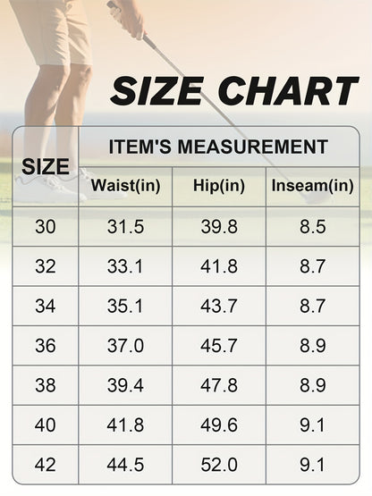 Men's Golf Shorts 9" Hiking Work Sports Casual Stretch Quick Dry High Quality Lightweight Work Shorts with 5 Pockets Quick Dry, Stretchy Comfort for Hiking & Leisur