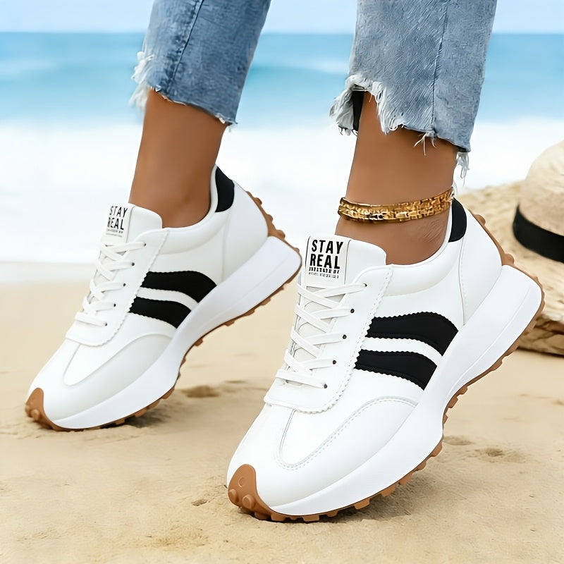Introducing The Latest Women'S Athletic Casual Footwear, Featuring a Fashionable Thick Sole That Adds Height. These Retro-Style Shoes Are Perfect for Both Outdoor Activities And Everyday Use, Women Shoes, Sneakers