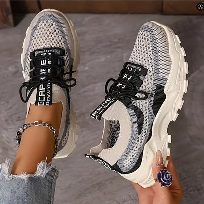 Sneakers, 2026 New Women's Shoes, Women's Casual Low-top Sports Shoes, Thick-soled Breathable Tennis Shoes, Sports Shoes Suitable for Gym And Casual Wear (PVC Soles), Women's Shoes, Women's Road Running Shoes, Outdoor Shoes