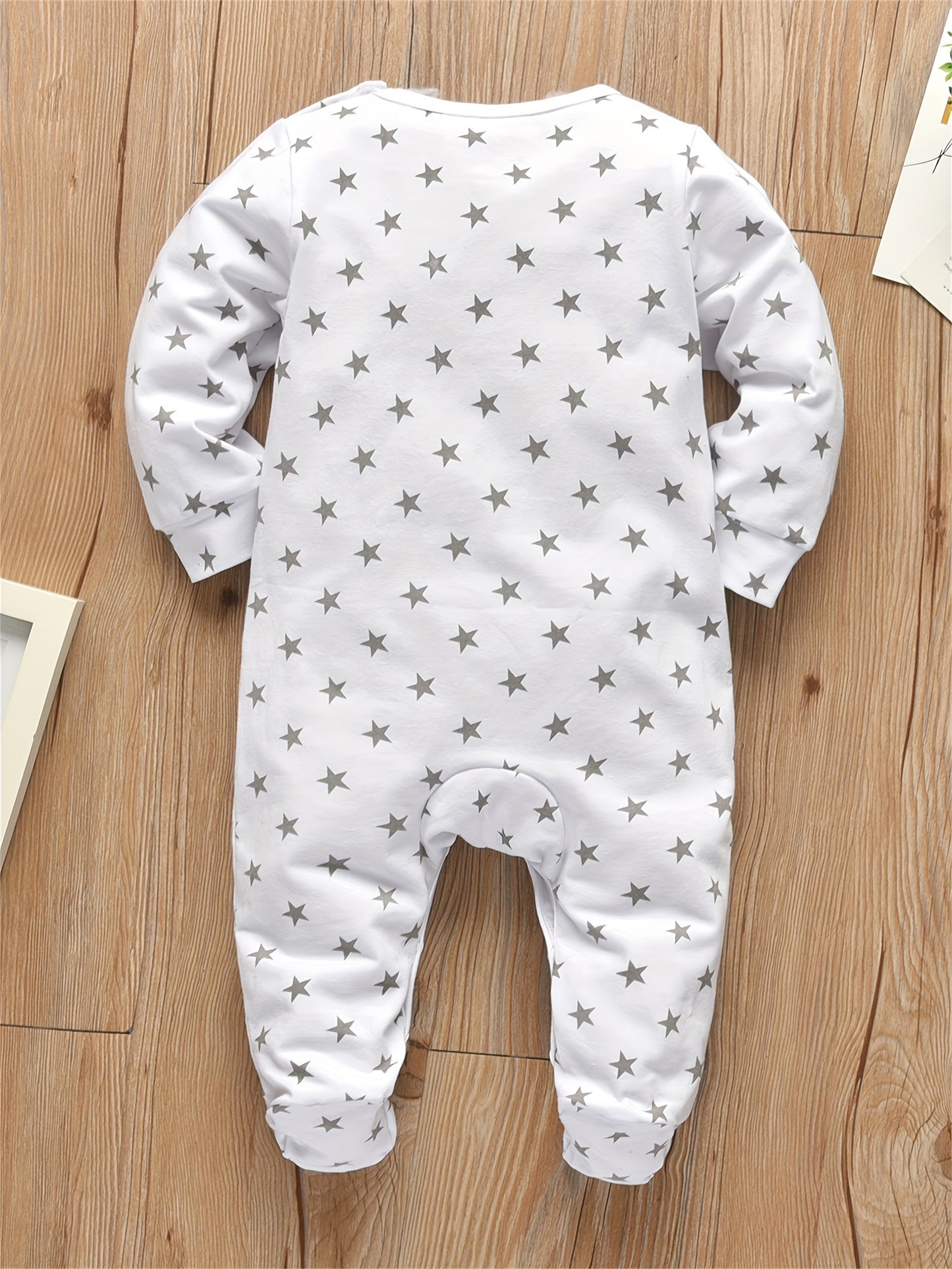 Kukitty Newborn Baby Boy Girl Clothes I Really Love My Daddy/ Mummy Long Sleeve Footies Romper Unisex-Baby 2pcs Footed Jumpsuit, for Outdoor