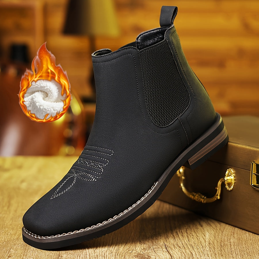 Men's Brown With Fuzzy Lining Shoes - product view 3