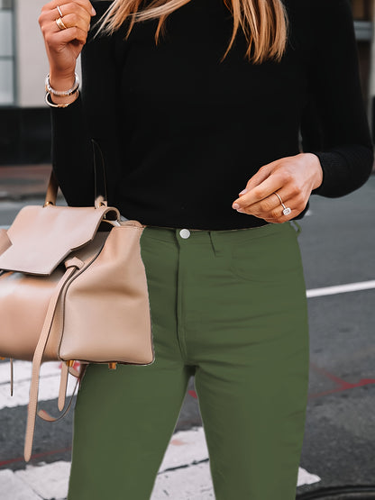 Womens High Waist Skinny Jeans Stretch Denim Pants Slim Fit Butt Lift Ankle Length Classic Solid Color Casual Street Style Daily Wear Breathable Soft Fabric Comfortable Pull On Design Figure Flattering Jeans for Women Stretch Fit High Rise Jeans