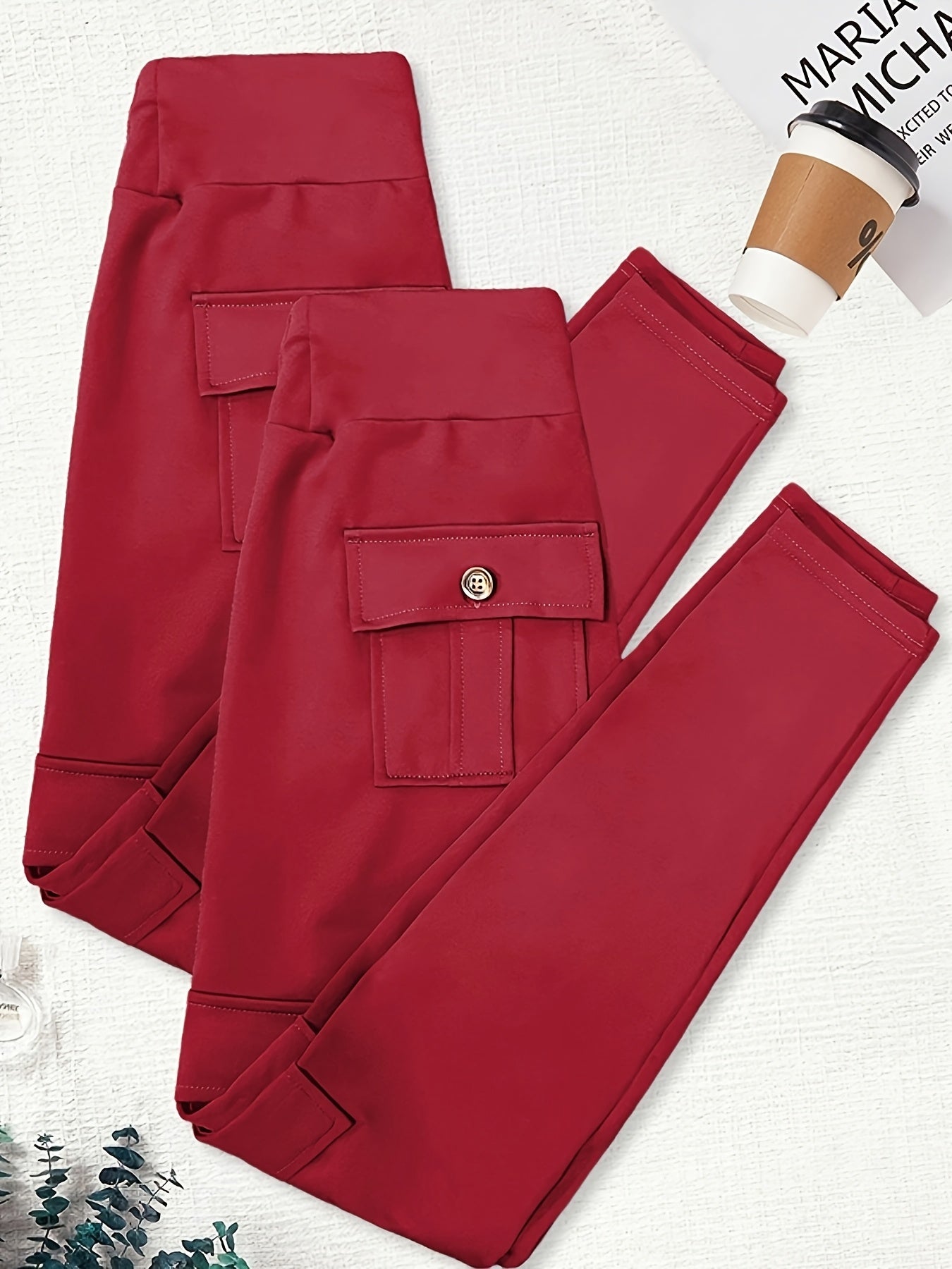 High-elastic Tight Nine-inch Pants, Hip-lifting Fitness Pants, High-waisted And Belt-cinching Yoga Pants With Pockets, Outdoor Running Sports Pants