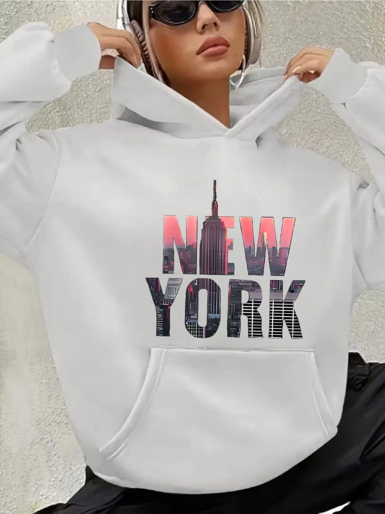 women's hoodie Sweater - Holiday Party Outfit - Soft Everyday Fall Tops - Machine Washable Casual Pullover sweatshirt