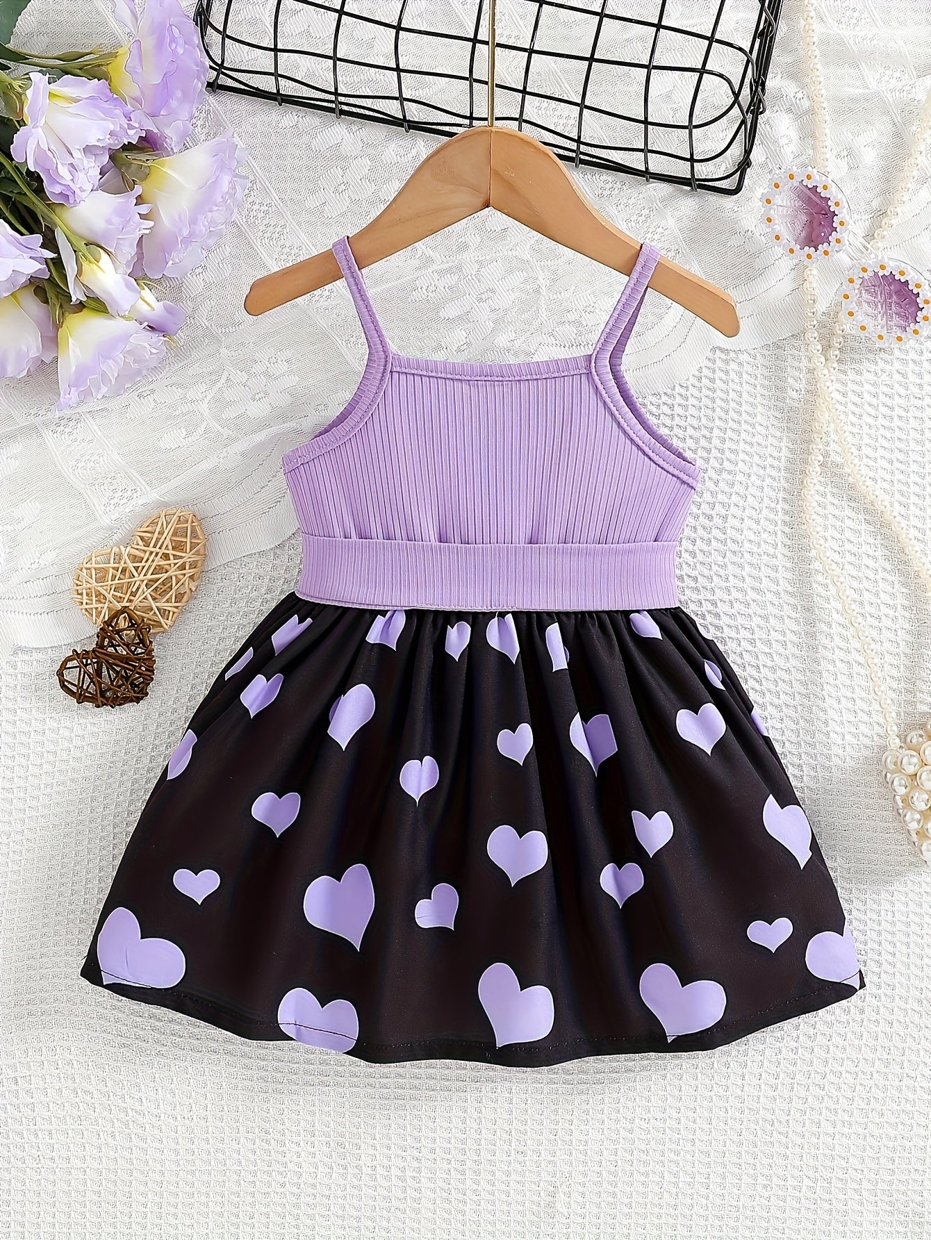 Spring/Summer Kids' Casual Camisole Dress with Cute Cat Print, Comfortable Long Sleeve Sweet Fashion Dress + Belt for Little Girls