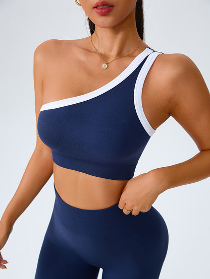 Women's Navy Blue Color High-Waist Leggings - product view 5