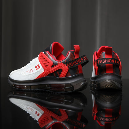 Men'S Trendy Lace-Up Sneakers, Comfy Non-Slip Casual Soft Sole, Air Cushion Shoes for Men'S Outdoor Activities