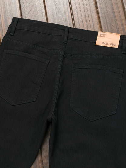 Men'S Ripped And Patched Hip Hop Skinny Washed Denim Jeans, Spring Summer Outdoor, Street Style