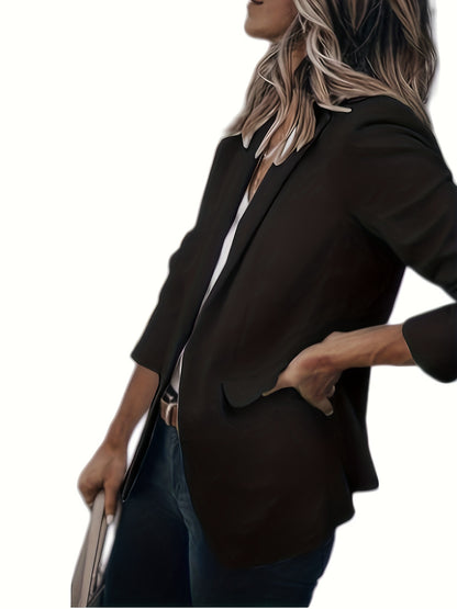 Women'S Fashion Casual Suit Jacket Long Sleeve Coat V-Neck Commute