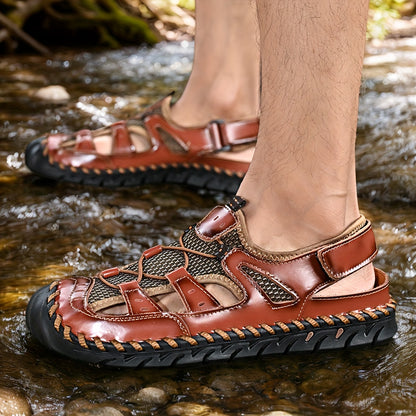 GREKS Men's Closed Toe Sports Sandals-Non-slip Quick-drying Men's Water Sandals Beach Shoes-Soft Casual Walking Breathable Shoes, Sports Sandals for Men, Sandals for Men High Quality, Shoes for Men Sandals, Sandals for Women Summer, Orthopedic