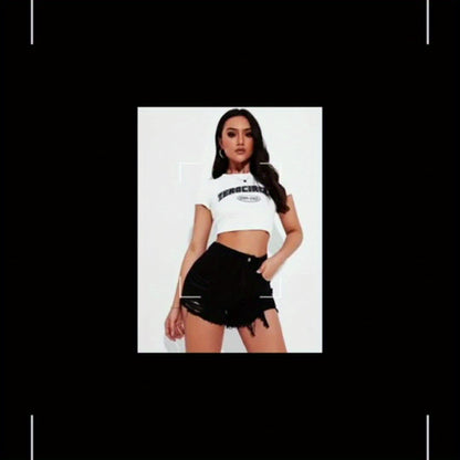 Women'S Frayed Ripped Denim Shorts - Raw Hem Casual Summer Shorts with Button Closure, Stretchy Comfort Fit, Solid Black Jean Shorts for Casual Attire, Shorts Jeans, Spring Fashion, Trendy Style, Quality Stitching, Fashion Lovers, Warm Weather Outfit, Dur