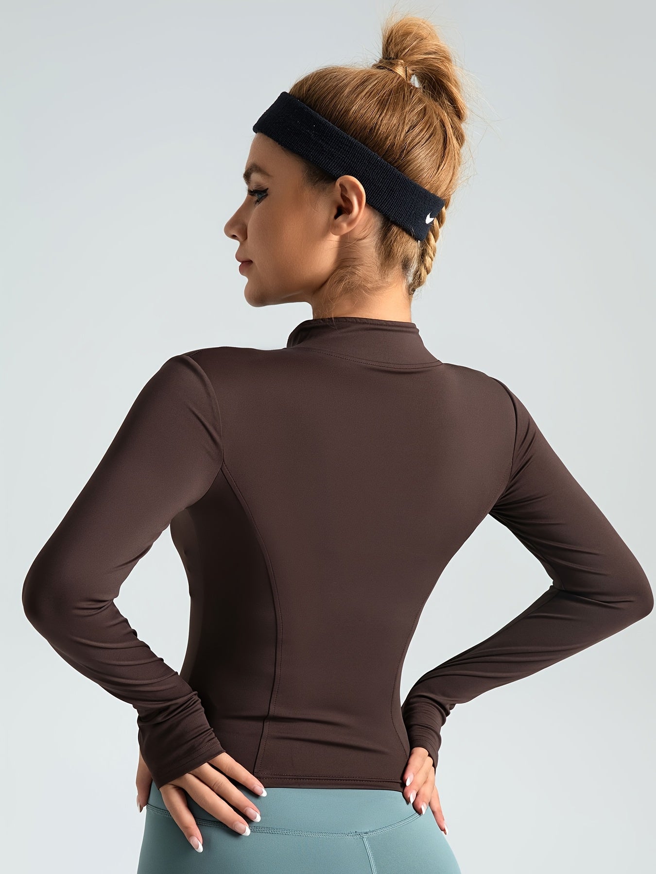 Women'S Peach-Print Quick-Dry Sports Top - Ultra-Lightweight Fitness Jacket& Yoga Top With Full-Zip Design - Perfect For Running, The Gym, And Yoga