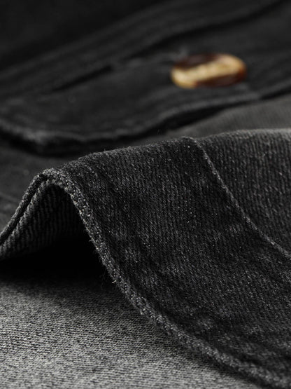 Denim Jacket for Women' S Collarless 2025 Cardigan 3/4 Sleeve Crop Jean Jackets