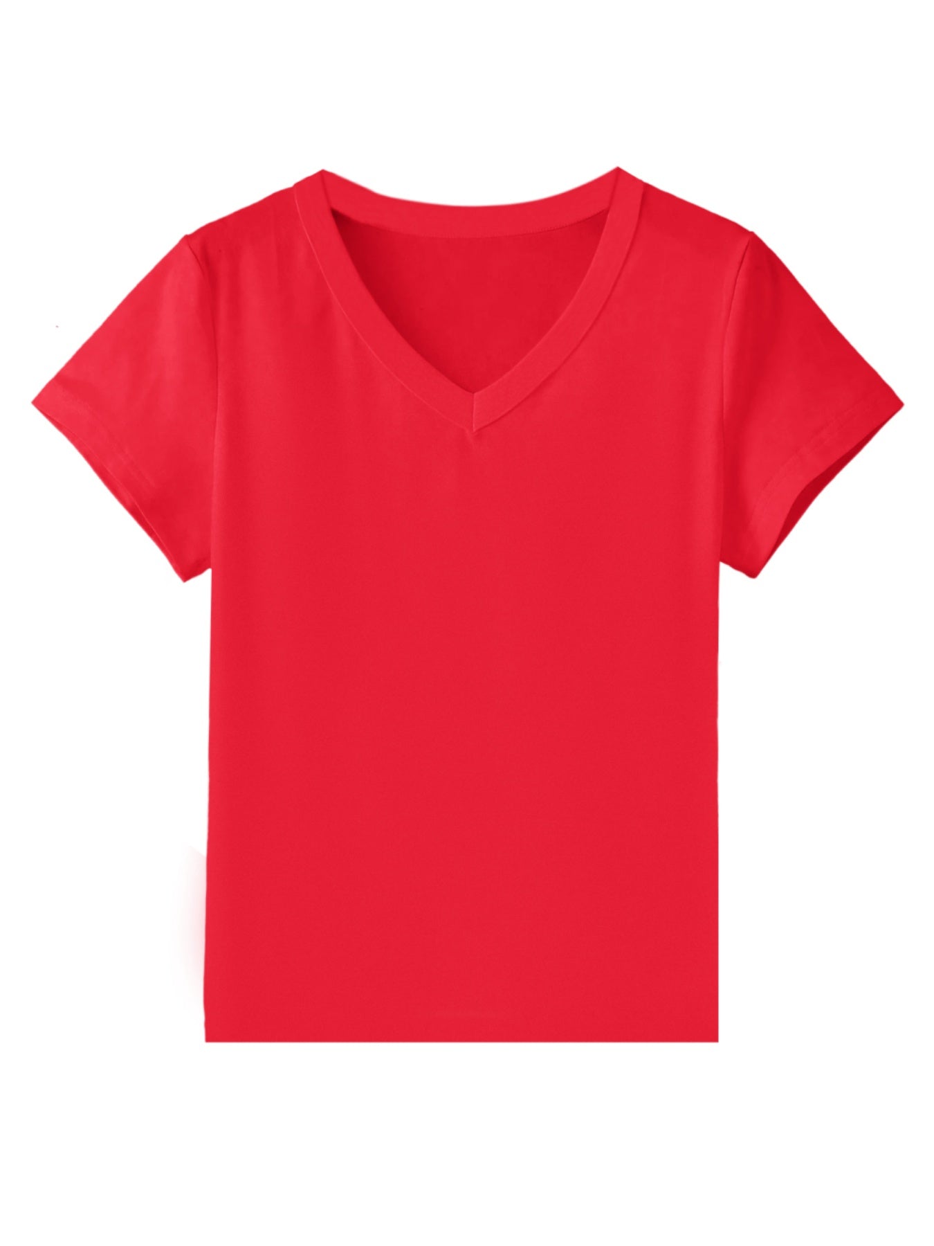 Women'S Elegant Vneck Short-Sleeved T-Shirt | Featuring Flag Print, Soft Stretchy Fabric, Machine Washable, Ideal For Spring/Summer Casual Wear