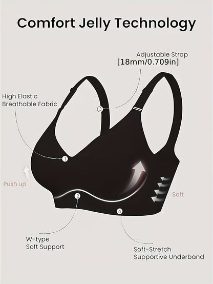 3 Women'S Jelly Bras Seamless And Traceless Comfortable And Soft With Supportive - product view 3