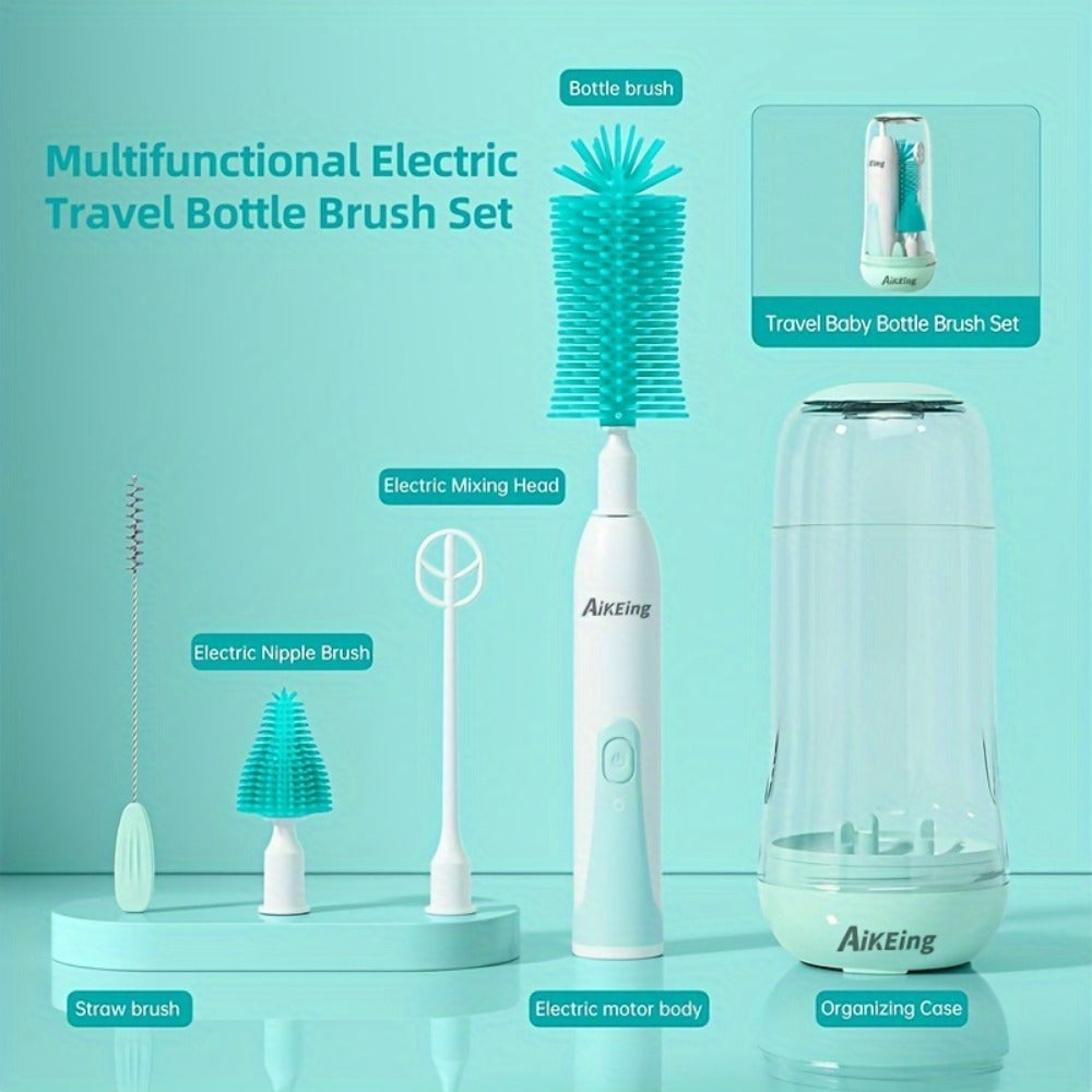 Electric Bottle Brush Set - USB Rechargeable Cleaning Kit