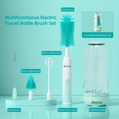 Electric Bottle Brush Set - USB Rechargeable Cleaning Kit
