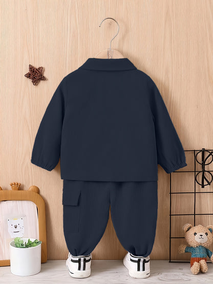Children'S Suit Boys' Autumn Winter Clothes Baby Fashion Work Clothes 2pcs Boy'S Sports Suit Children, for Outdoor