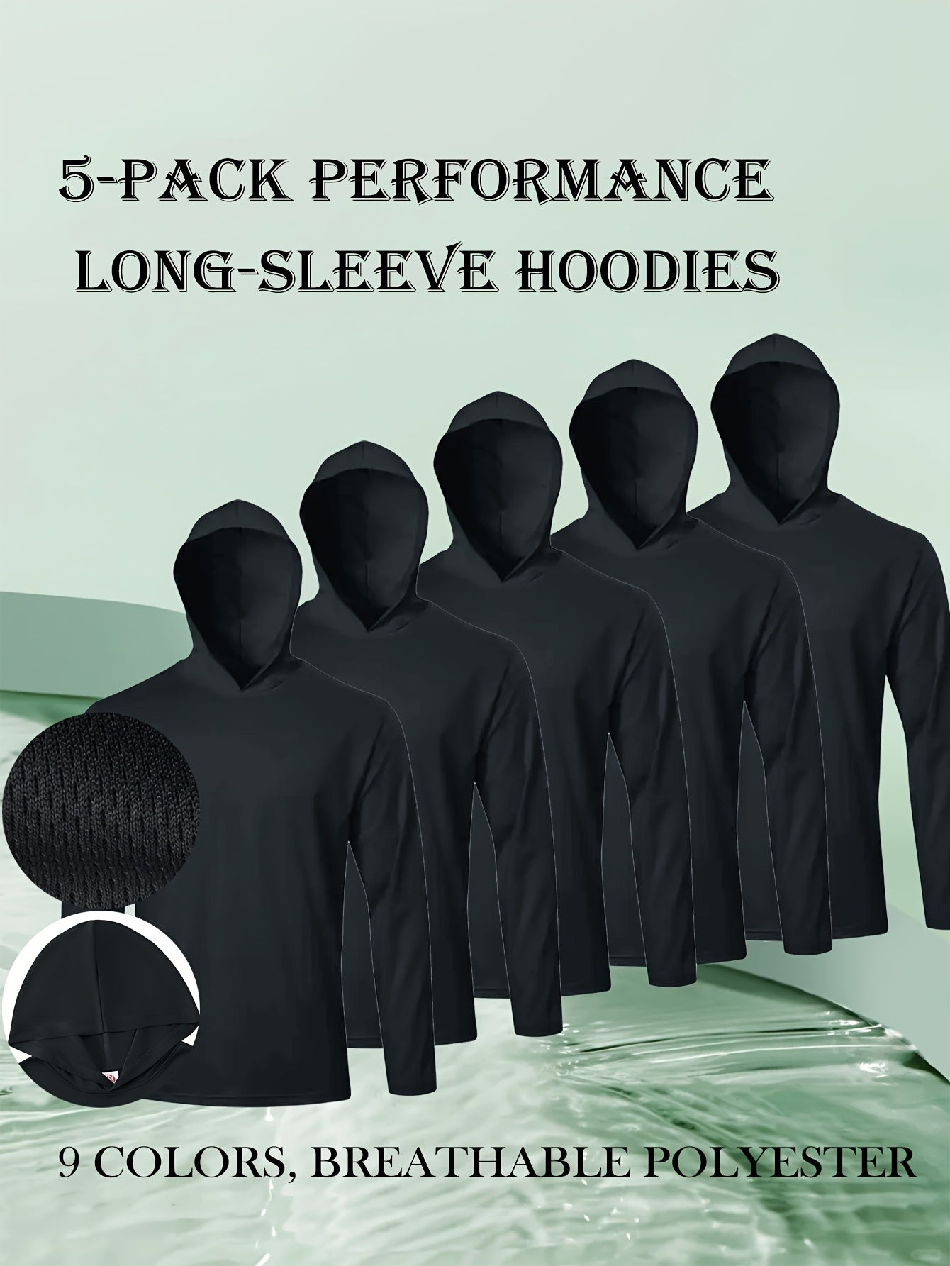 Men's 5 - Pack Performance Long - Sleeve Hoodies