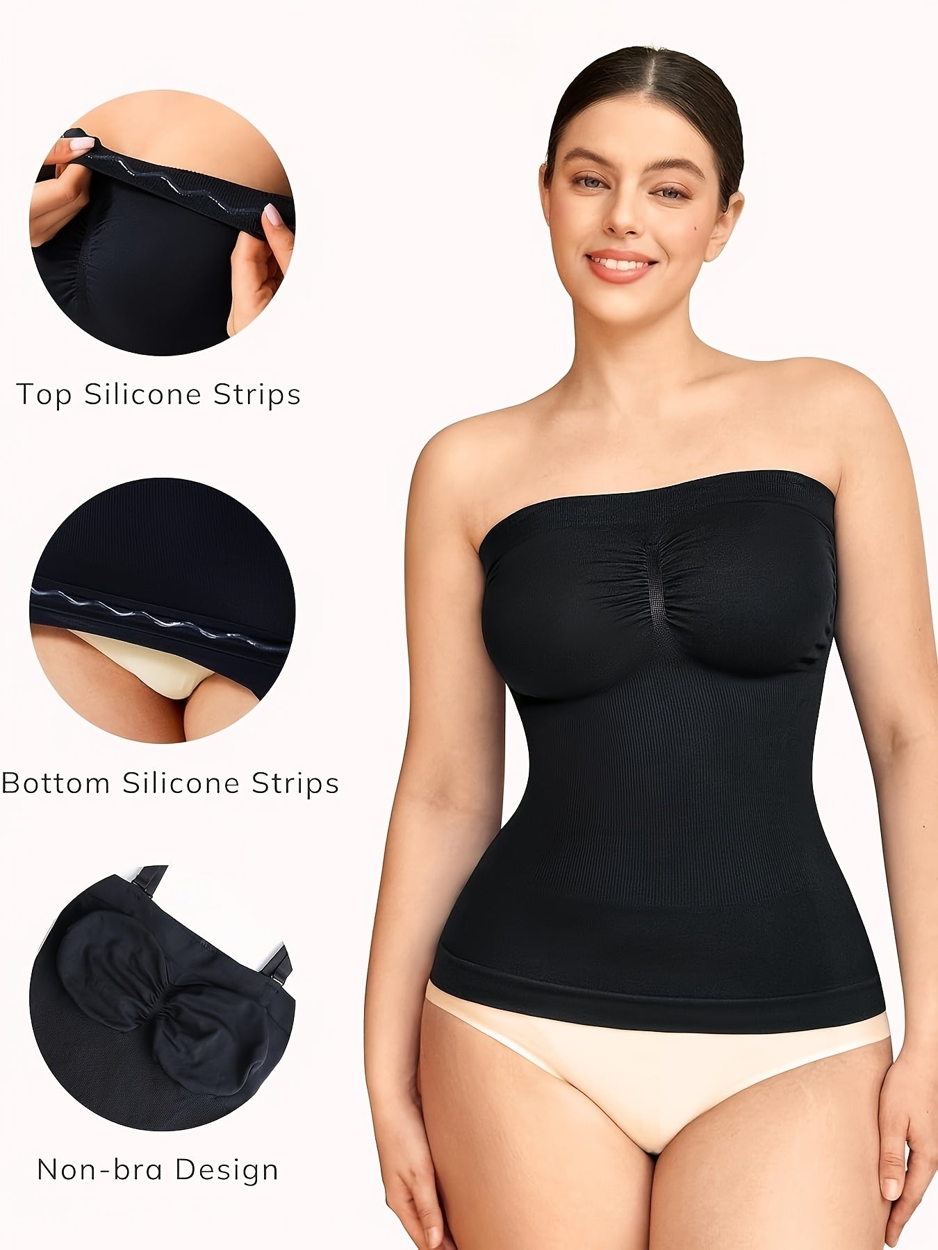 Women's Tight-Fitting Tummy-Control Tank Top Seamless Waist-Defining Sleeveless Top Body-Shaping Waist-Sculpting Tummy-Control Sports Tank Top