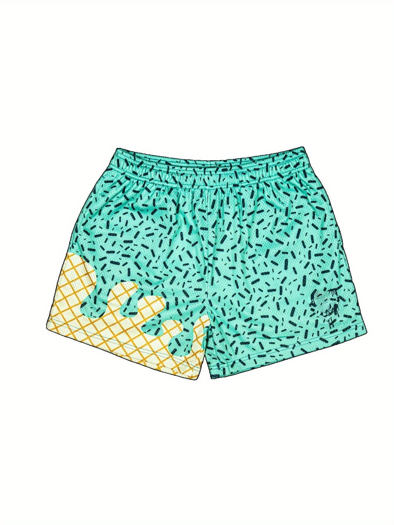 Baseball Ice Cream Teen Shorts Teenager'S Paisley Graphic Shorts Sports Basketball Headscarf Shorts Running Street Y2K Side Pull Belt for Outdoor, for Teenager, For Teenager