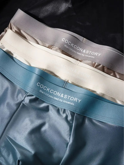 Men's 3PCS-Random Mixed Colors Silk Shorts - product view 8
