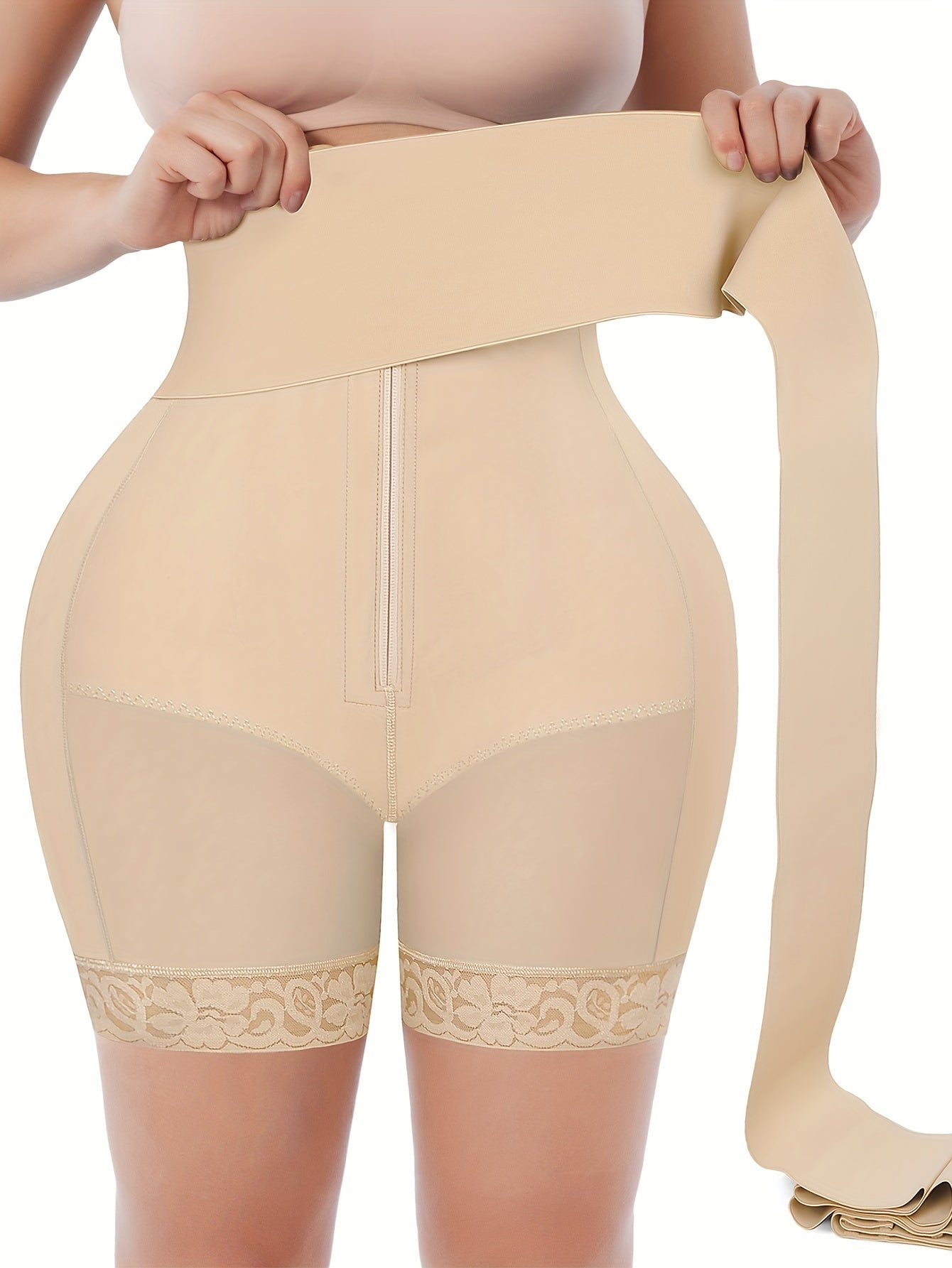 2-in-1 Women' Tummy Trimmer & Waist Trainer Shapewear Suitable for Tummy Control, Postpartum,, Body Shaper Bodysuit, Hand Washable, No Chest Pads, Medium Underwear for Gym, Casual Attire
